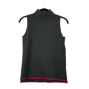 Zara Turtleneck Sweater Olive Green / Red Trim